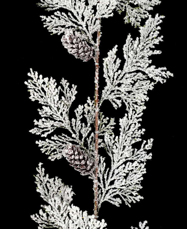 R113310 NAVIDAD GUIA PIÑAS NEVADA 140CM