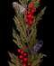 R113311 NAVIDAD GUIA PIÑAS BERRY 120CM