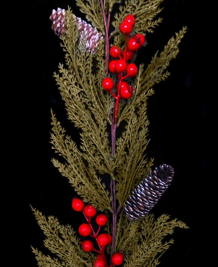 R113311 NAVIDAD GUIA PIÑAS BERRY 120CM