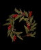 R113311 NAVIDAD GUIA PIÑAS BERRY 120CM