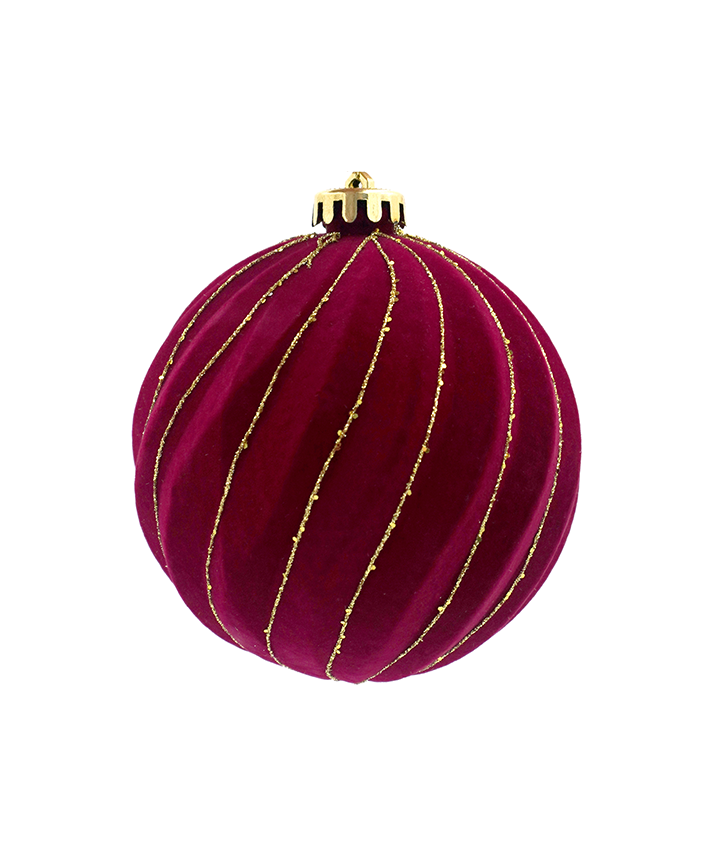 R113502  NAV ESFERA TERCIOPELO 12CM 1PZ