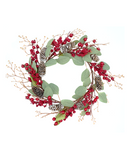 R113605 NAVIDAD CORONA BERRYS 48CM
