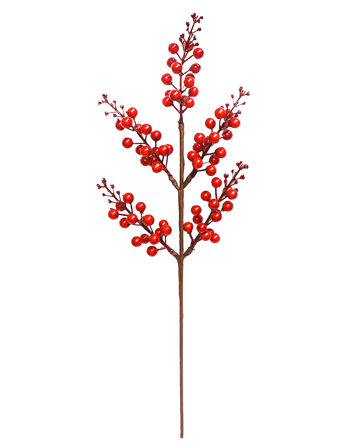 R113702 NAVIDAD PICK CEREZAS X5 52CM