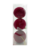 R114006-1 ESFERAS TERCIOPELO MIX 15CM PAQ3PZ ROJO