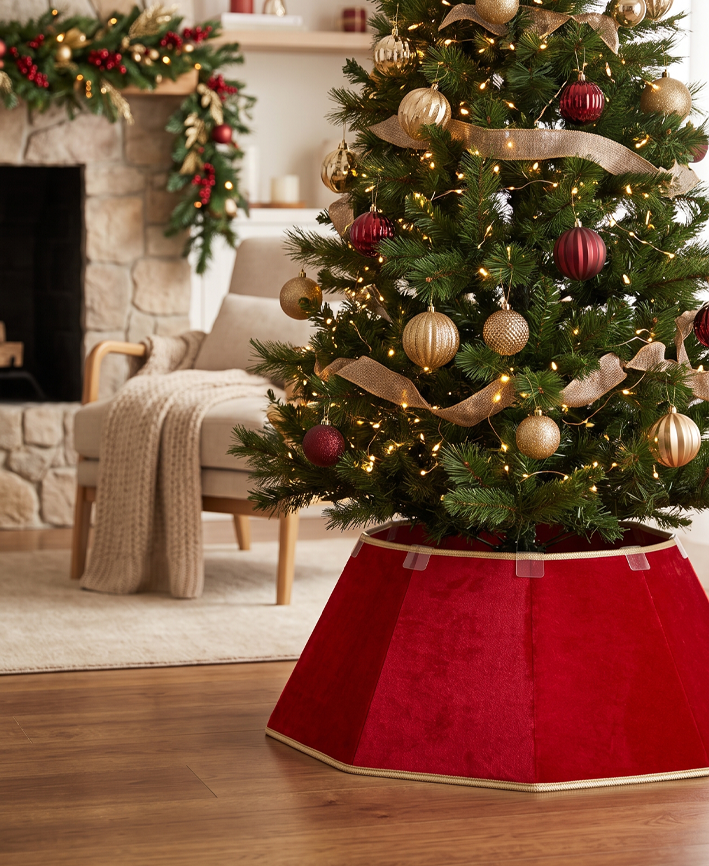 R125017-1 PIE DE ARBOL TERCIOPELO DIAMANTE 78X25CM