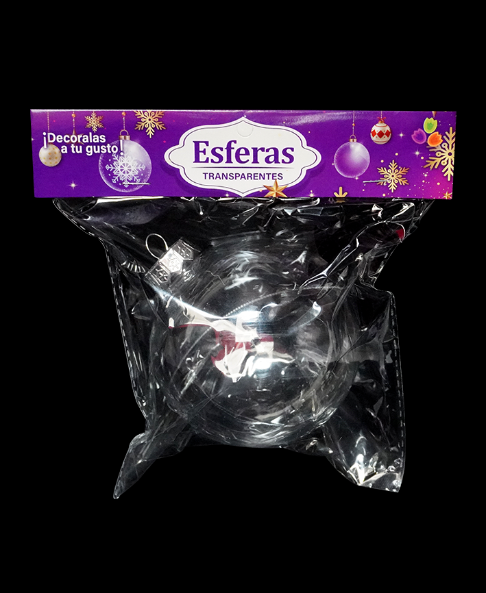 R130022 ESFERA TRANSPARENTE ROSCA 10 CM  1 PZA