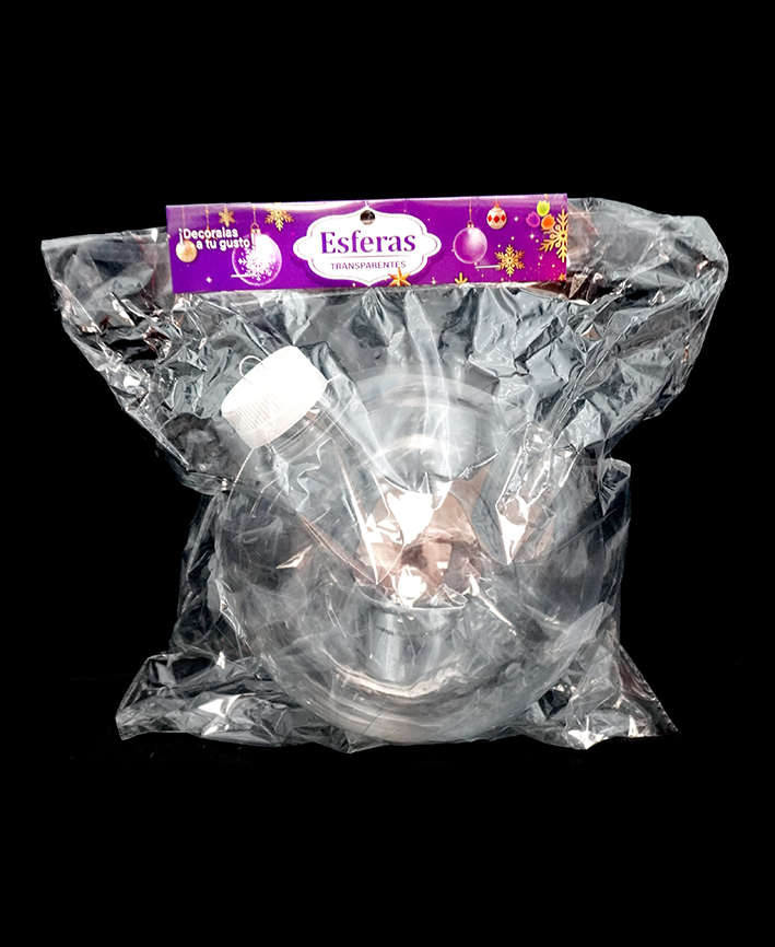 R130024 ESFERA TRANSPARENTE ROSCA 20CM 1PZ