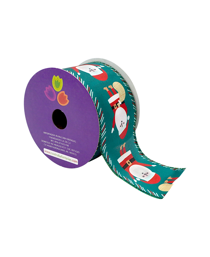 R133007 ROLLO LISTON SANTA INFANTIL 6.3CM X 10Y