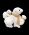 R134202 FAMILIA OSOS BUFANDA ORO 28X27CM