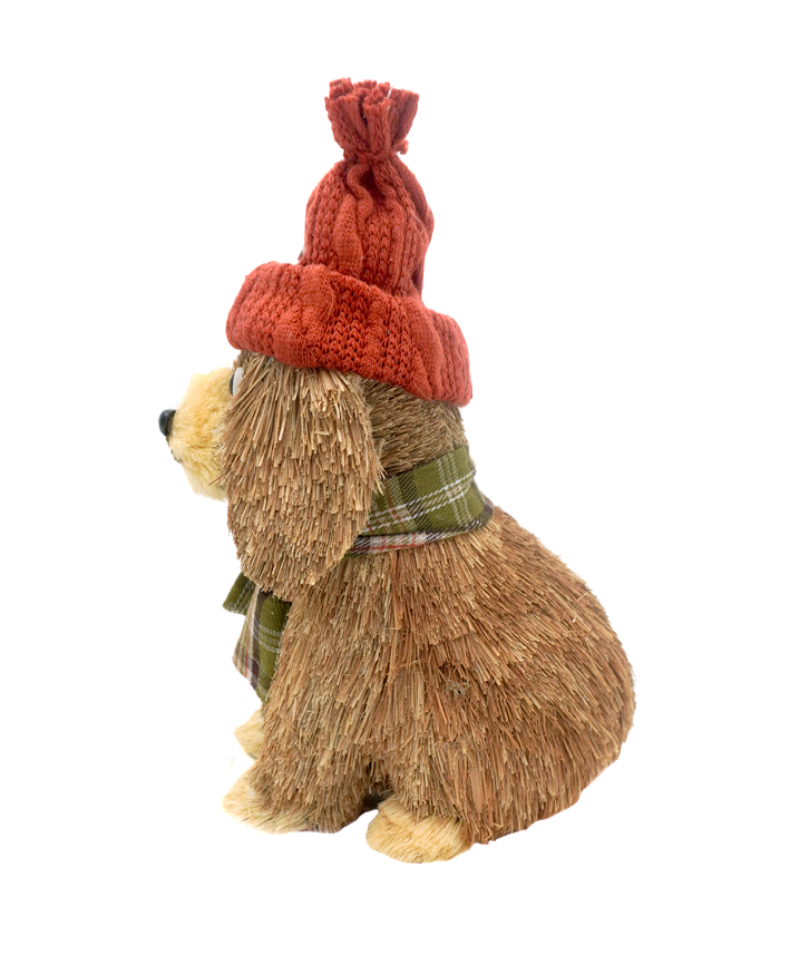 R134401 PERRO CON GORRO 28CM