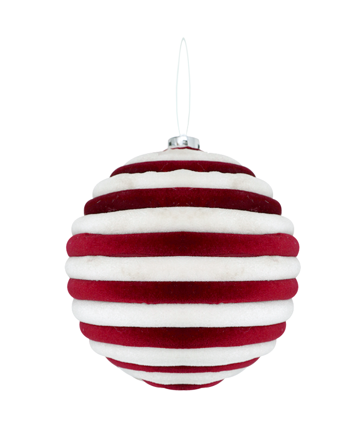 R134606 ESFERA BLACO Y ROJO 15CM
