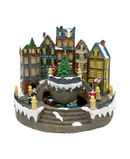 R135005 VILLA CON ARBOL DE NAVIDAD 31X20X27CM