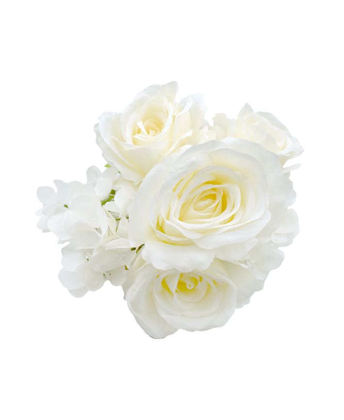 R207106 RAMO ROSAS HORTENCIA X7 43CM