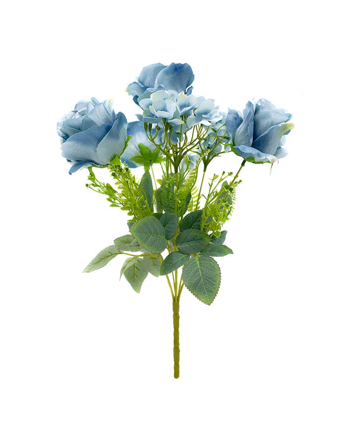 R207106 RAMO ROSAS HORTENCIA X7 43CM