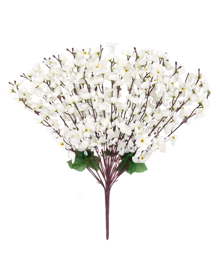 R222016 RAMO FLOR DE DURAZNO X24 216F 70CM BLANCO