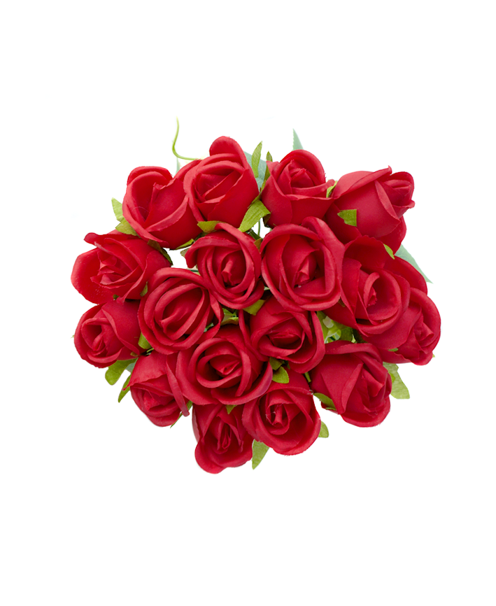 R222014 RAMO ROSA BOTON X18 40CM