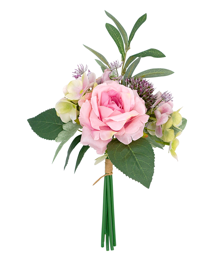 R225001 BOUQUET ROSA HORT 37 CM