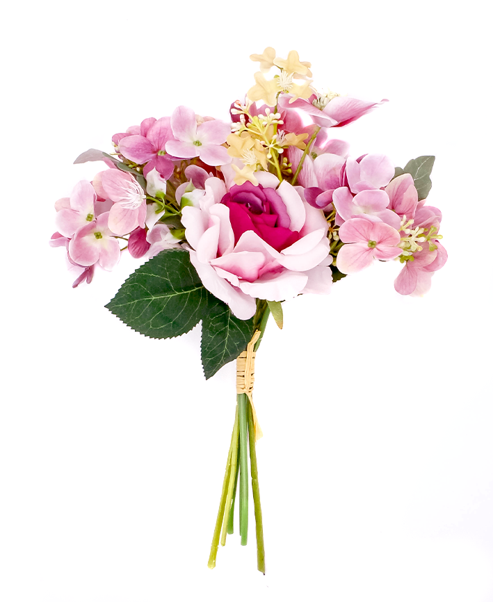 R225002 BOUQUET ROSA HOT NUBE 39 CM