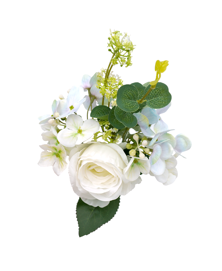 R225018 BOUQUET ROSAL EUCALIPTO 39CM