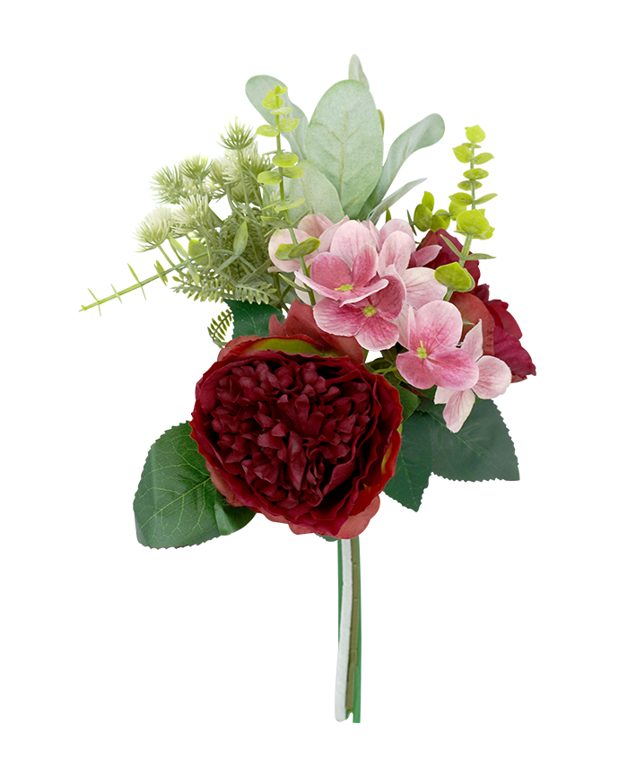 R225019 BOUQUET PEONY HORTENCIA 33CM