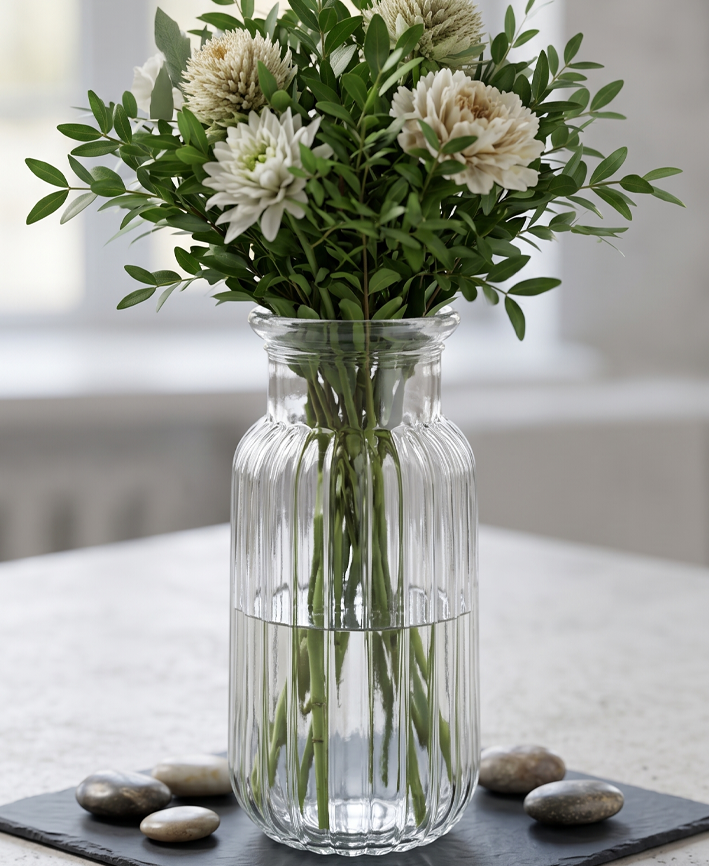 R304038 FLORERO VIDRIO ROMA 22CM