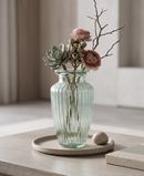 R304040 FLORERO VIDRIO CANTARO RAYADO 21CM