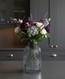 R304408-1 BASE VIDRIO RAYADO 16X25CM HUMO