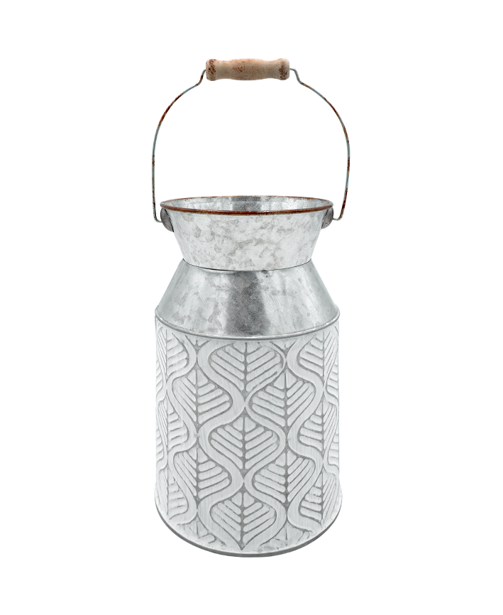 R306036 FLORERO METALICO LECHERO 15X27CM
