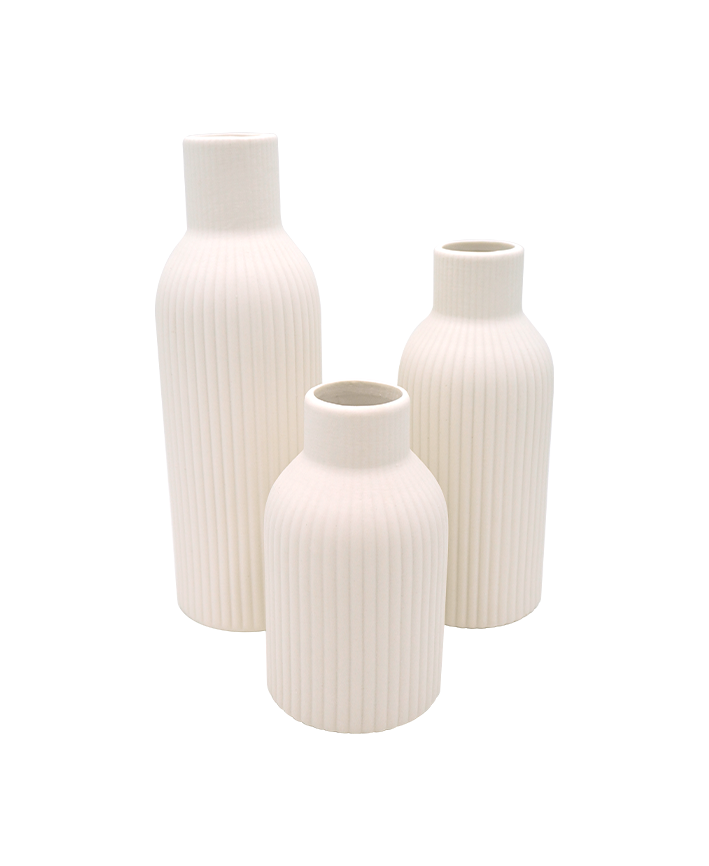R307602-1 SET BASE CERAMICA 3PZ BLANCO 15-25CM