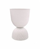 R310207-1 MACETA CON PEDESTAL 40X57CM BLANCO