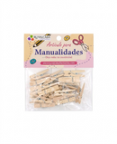 R407001 FIGURA MADERA PINZAS 3.5CM 20PZ