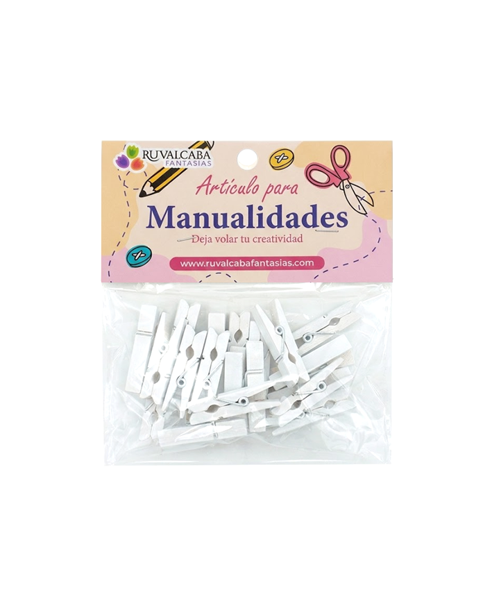 R407001 FIGURA MADERA PINZAS 3.5CM 20PZ