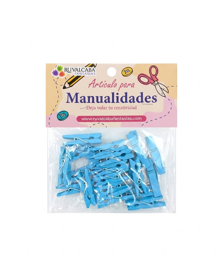 R407001 FIGURA MADERA PINZAS 3.5CM 20PZ