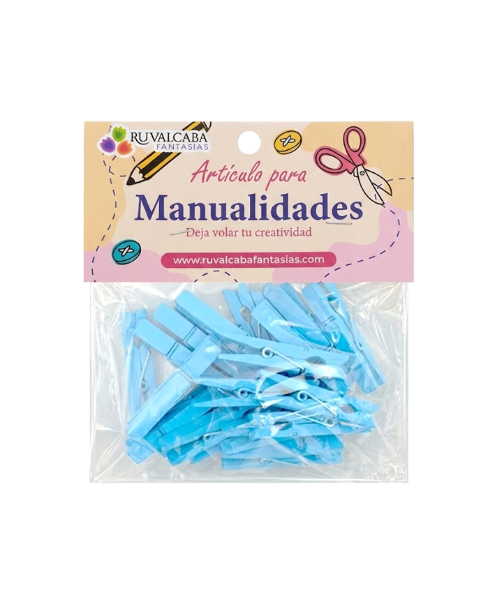 R407004 FIGURA MADERA PINZAS 4.5CM 20PZ