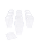 R425205 VASITO CUADRADO CON TAPA 10PZ