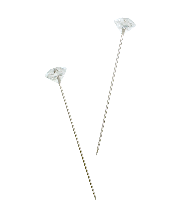 R426102 ALFILERES DIAMANTE P/RAMOS 5CM 50PZS