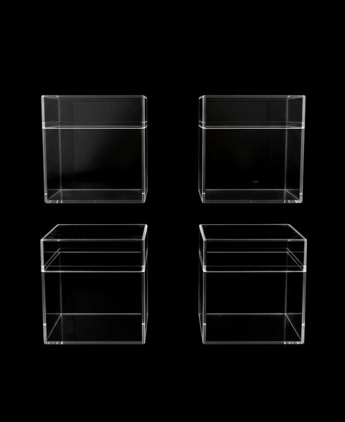 R505023 CAJA ACRILICO 8X8CM 4PZ