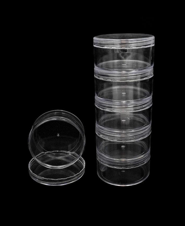 R505026 CAJA CIRCULAR ACRILICO 7X3.5CM 6PZ