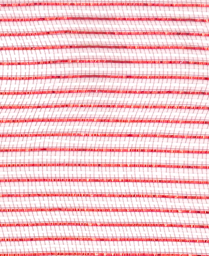 R601021 MALLA CARAMELITO 52CMX10Y ROJO/BLANCO