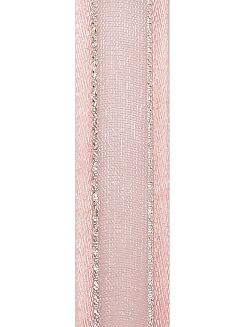 R603002-5/8'' LISTON ORGANZA/SATIN/PLATA 1.58CM 20Y