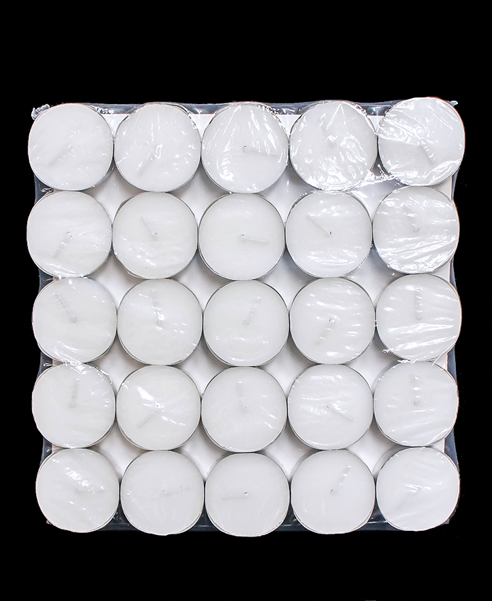 R716302-1 VELA TEALIGHT PAQ 50PZS 14GR