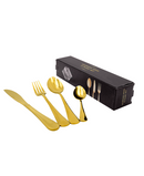 R742001 CUBIERTOS 16 PZAS ORO BRILLANTE