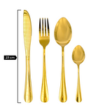 R742001 CUBIERTOS 16 PZAS ORO BRILLANTE