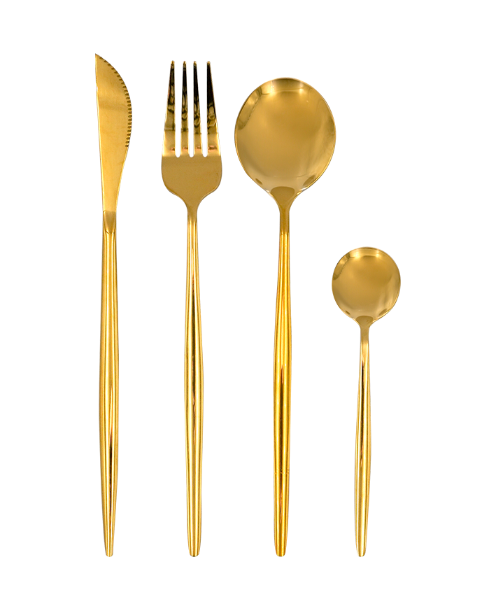 R742027 CUBIERTOS 16 PIEZAS OSLO ORO