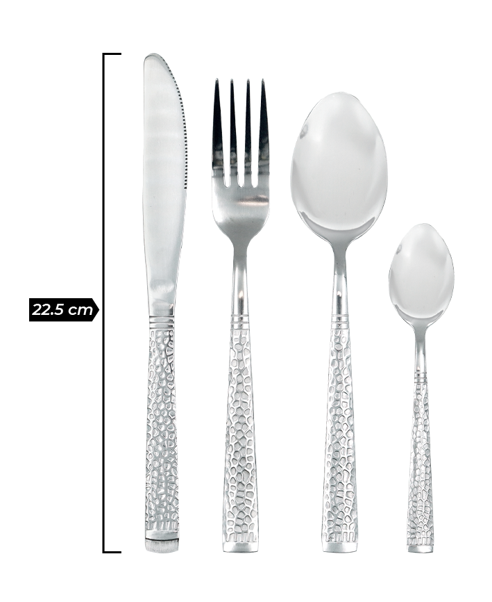 R742032 CUBIERTOS 16 PZAS MEDIEVAL PLATA BRILLANTE