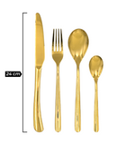 R742051 CUBIERTOS 16 PZS MADRID ORO BRILLANTE