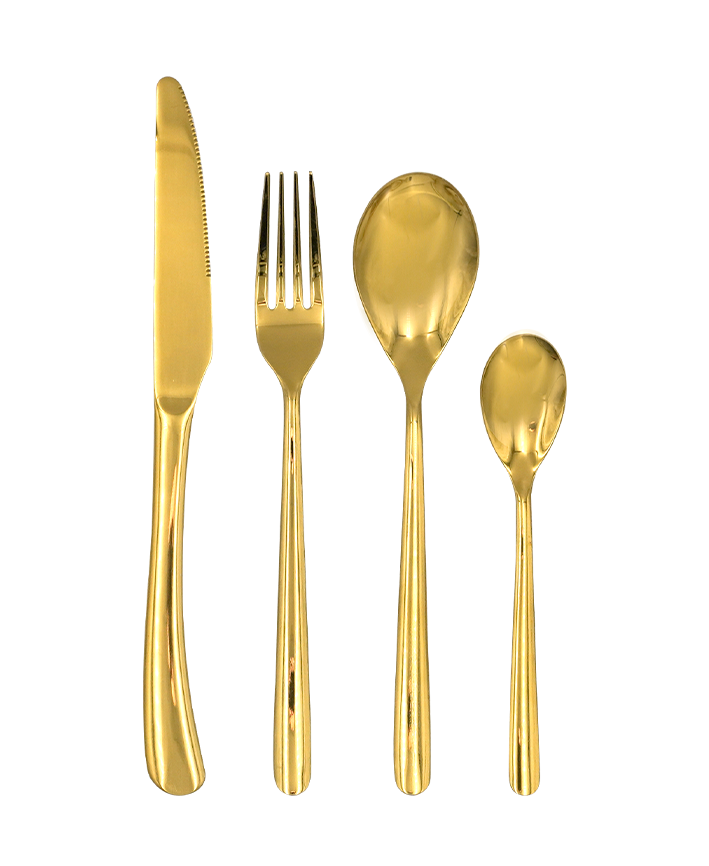 R742051 CUBIERTOS 16 PZS MADRID ORO BRILLANTE