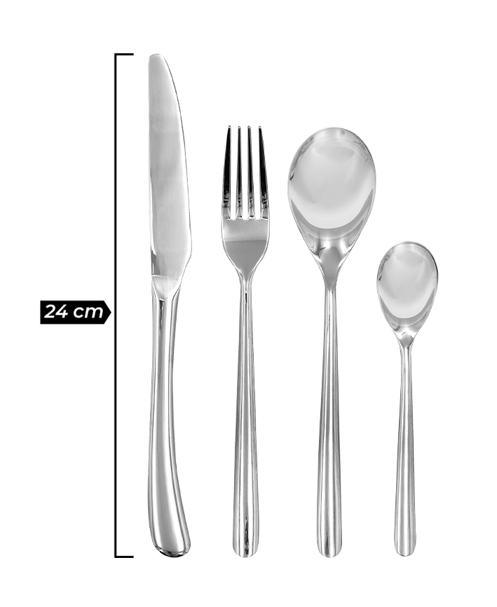 R742052 CUBIERTOS 16 PZS MADRID PLATA BRILLANTE