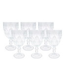 R745001-1 SET DE COPAS ROMBOS 6PZ 8.7 x 16.8 CM 300ML TRANSPARENTE