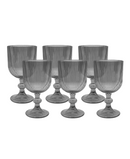R745007-1 SET DE COPAS  RAYAS 6PZ 8.7 X 16.8 CM TRANSPARENTE